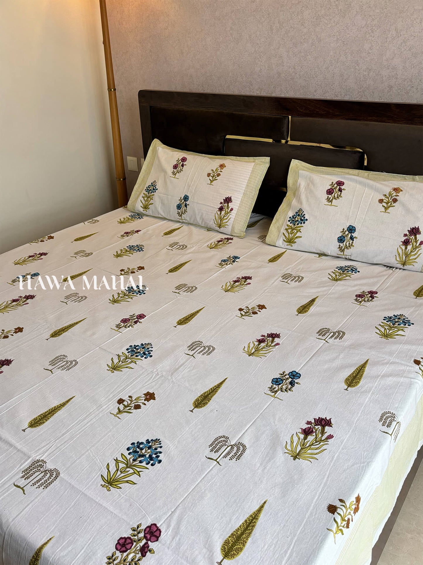 Rajputana Collection - Super King Cotton Bedsheet with Pillow Covers (108 x 108 inches)