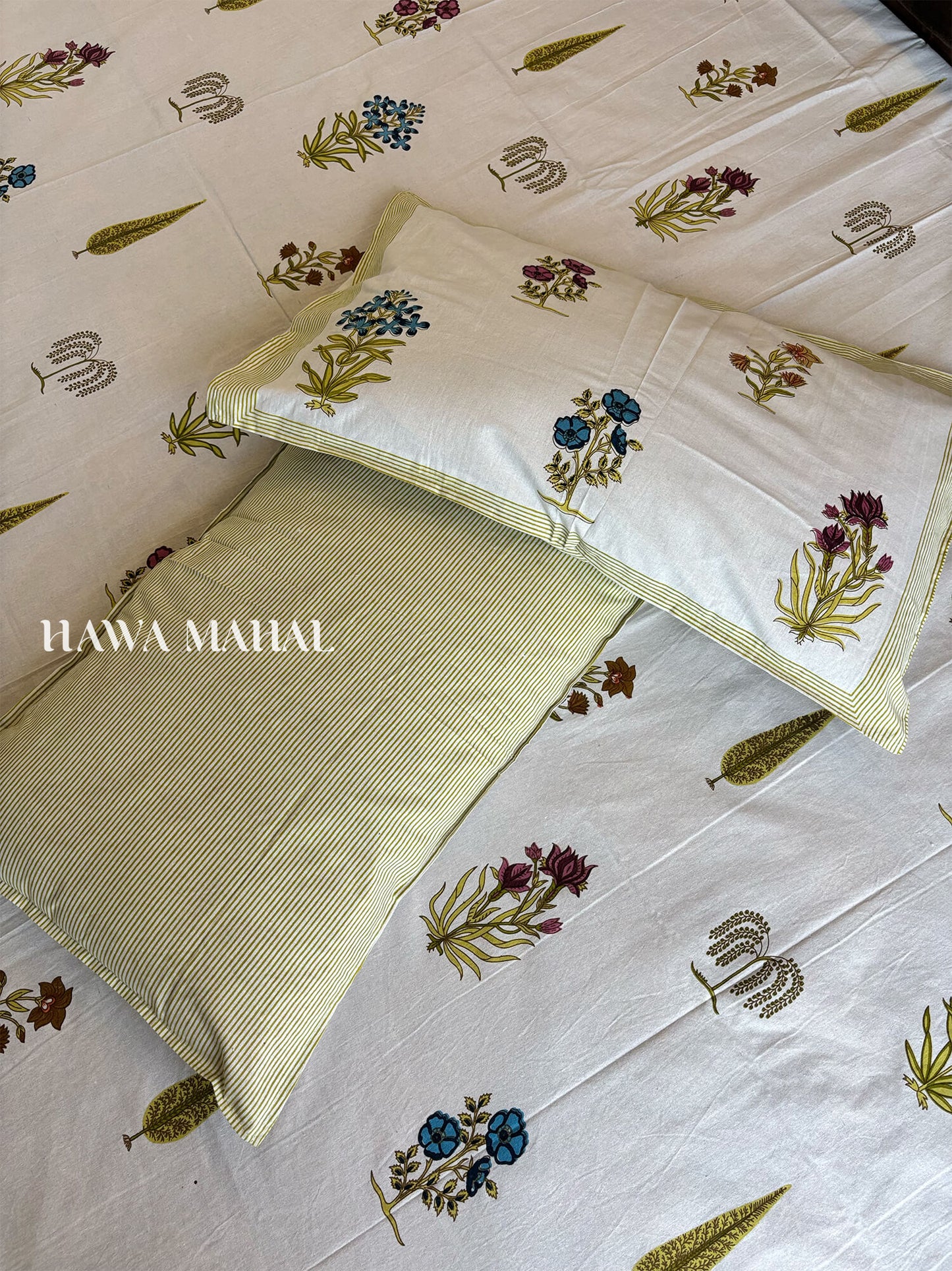 Rajputana Collection - Super King Cotton Bedsheet with Pillow Covers (108 x 108 inches)