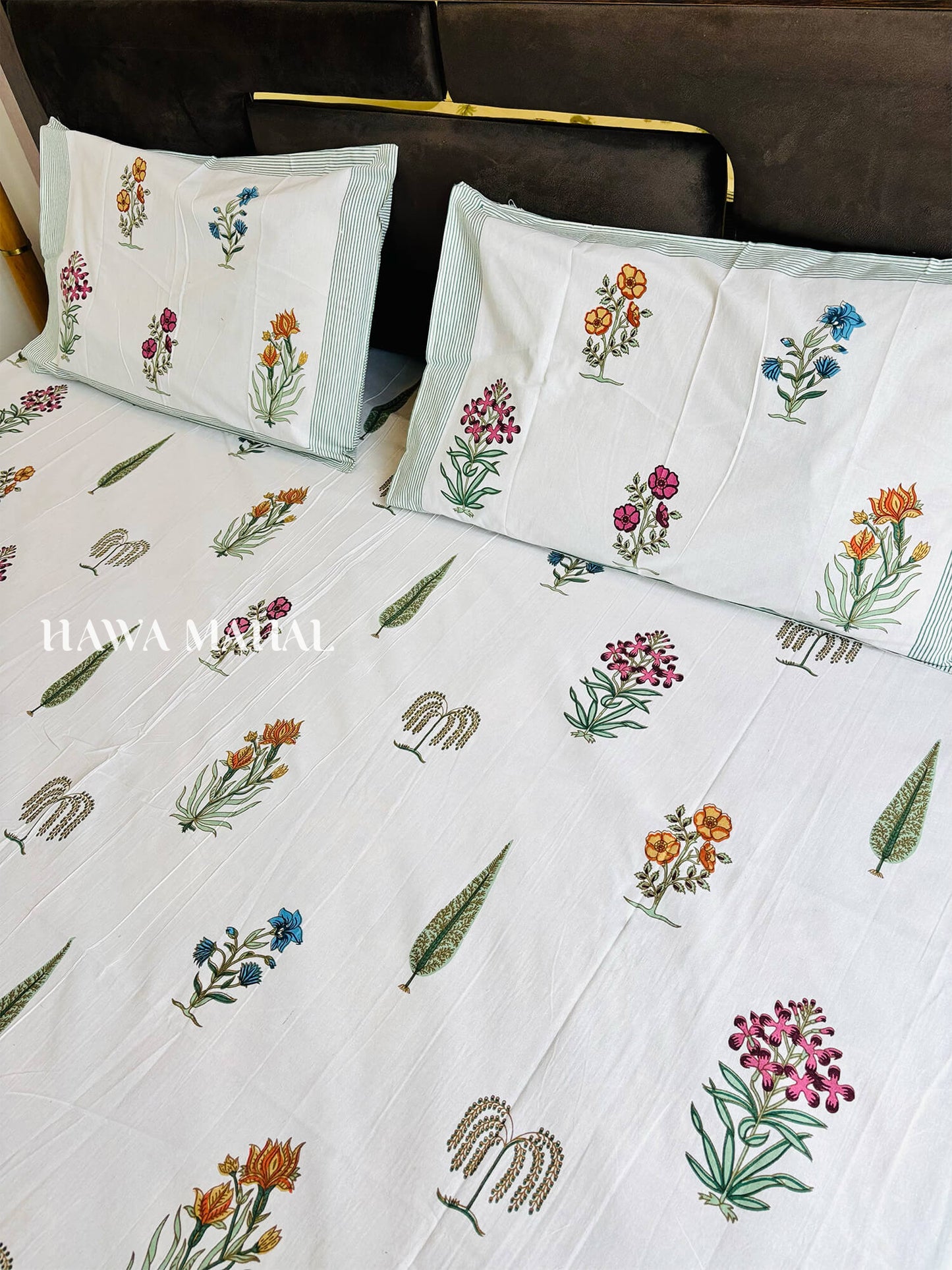 Rajputana Collection - Super King Cotton Bedsheet with Pillow Covers (108 x 108 inches)