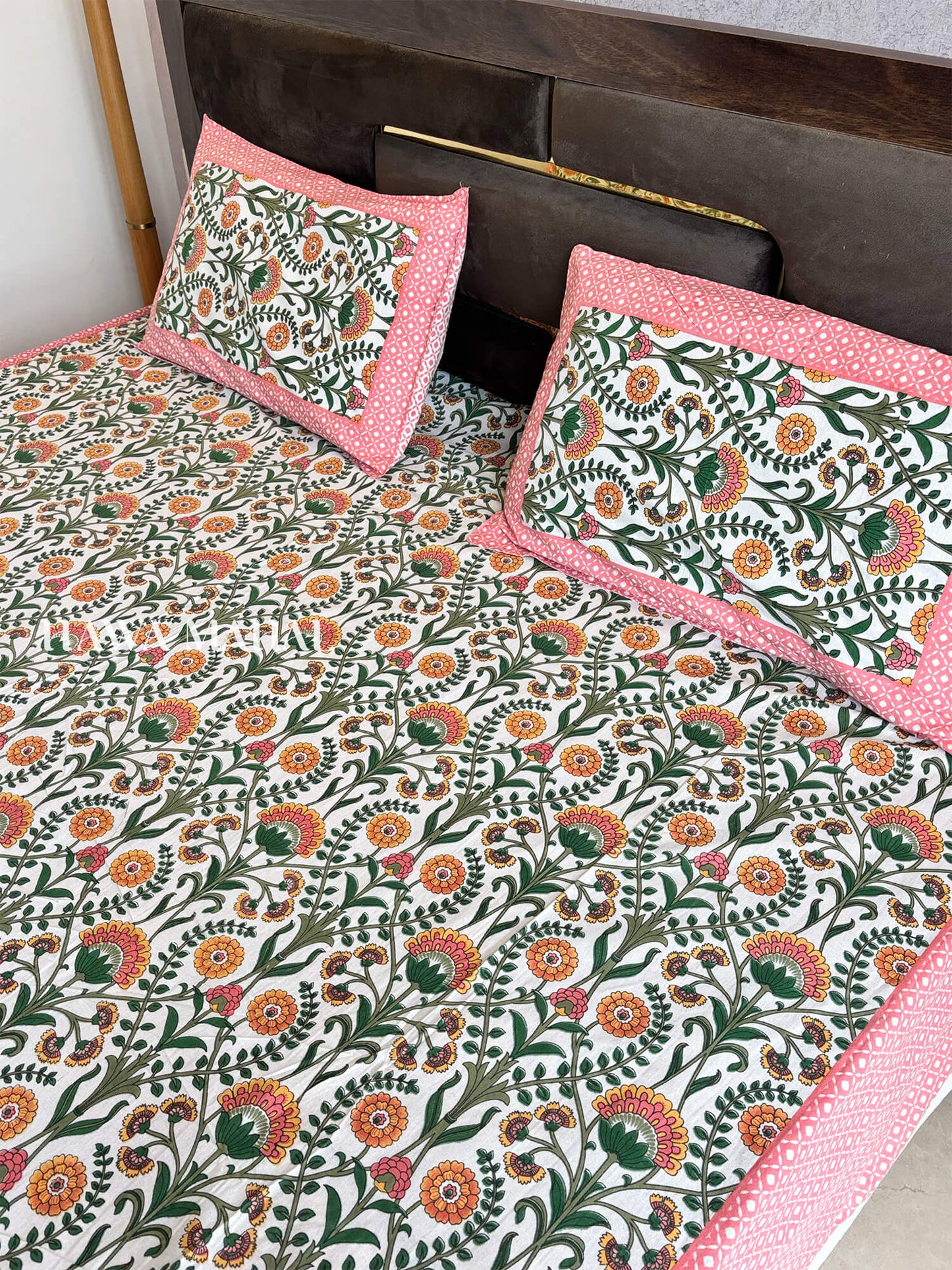 Rajputana Collection - Super King Cotton Bedsheet with Pillow Covers (108 x 108 inches)