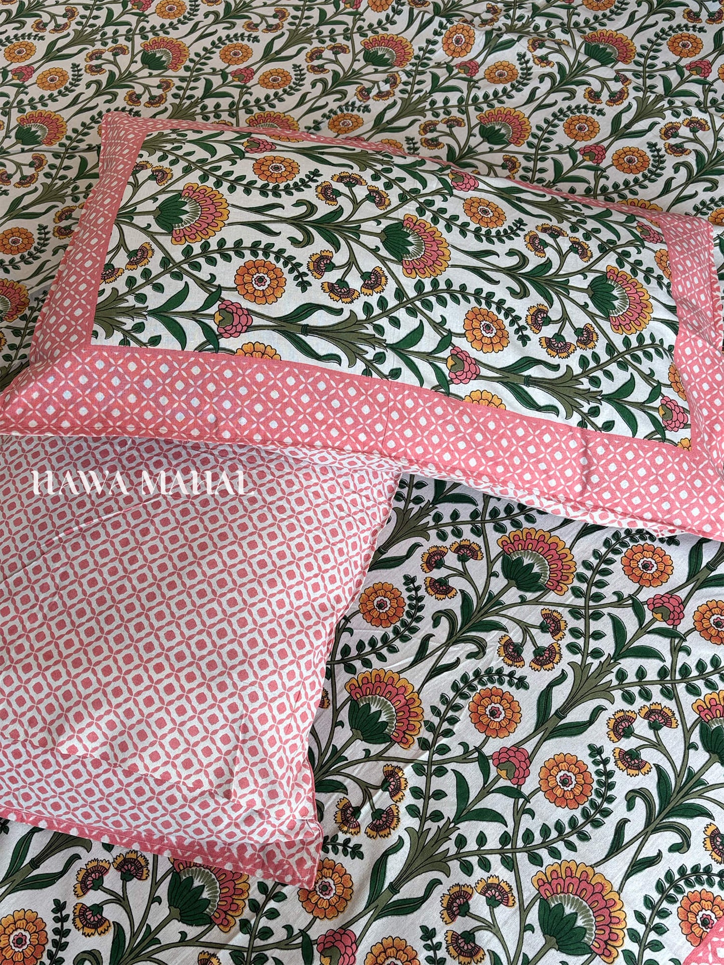 Rajputana Collection - Super King Cotton Bedsheet with Pillow Covers (108 x 108 inches)