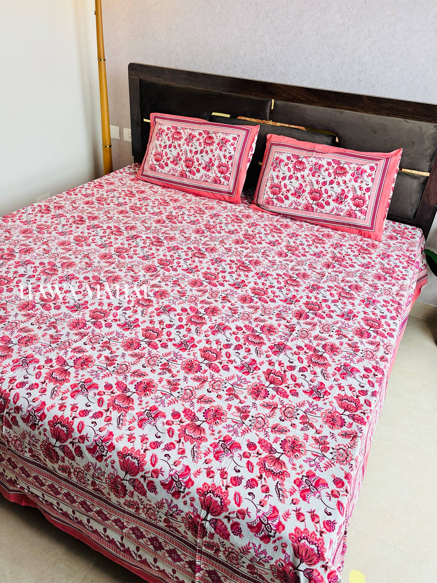 Rajputana Collection - Super King Cotton Bedsheet with Pillow Covers (108 x 108 inches)