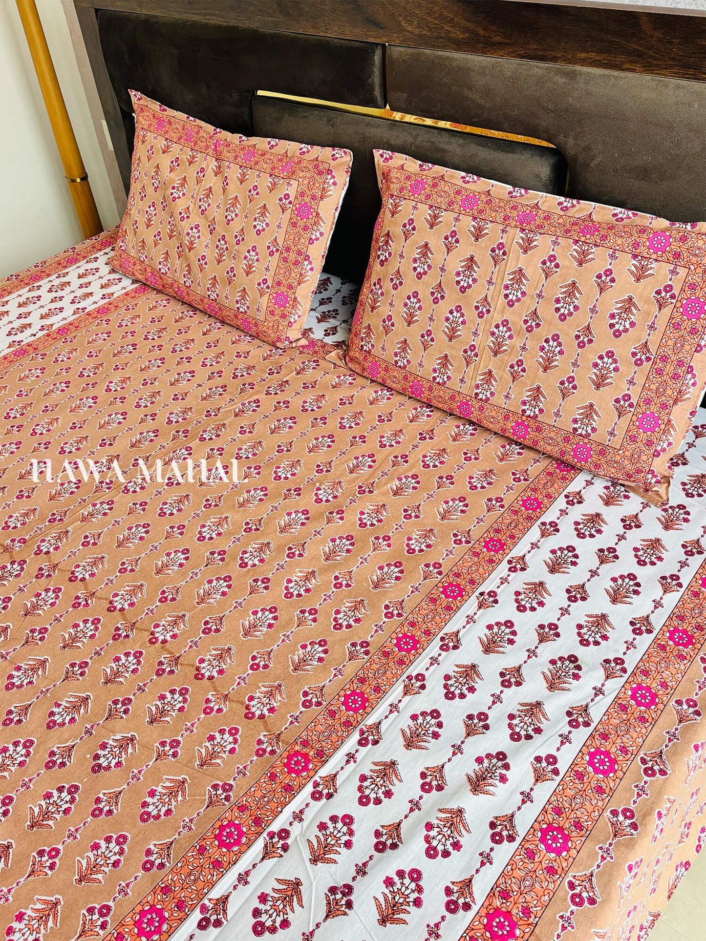 Rajputana Collection - Super King Cotton Bedsheet with Pillow Covers (108 x 108 inches)