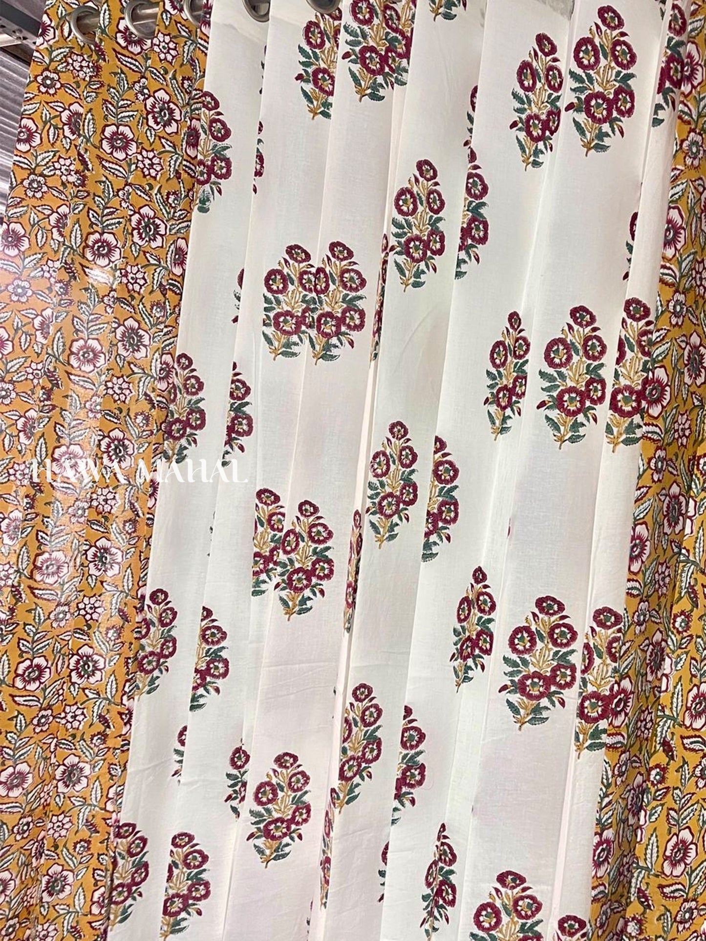 Rangrez Collection Block Print Curtains