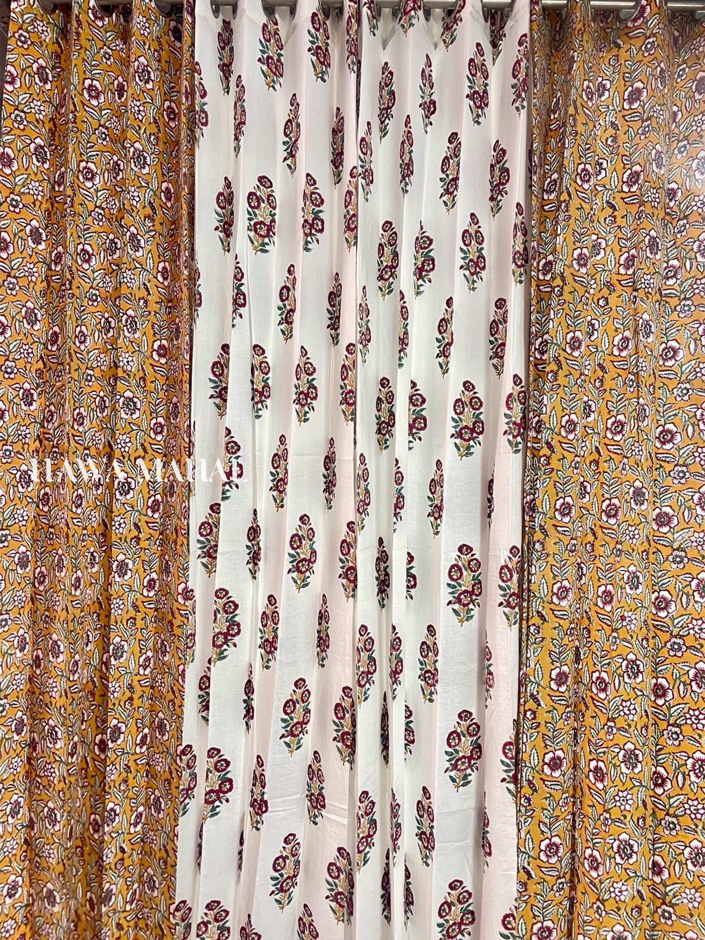 Rangrez Collection Block Print Curtains