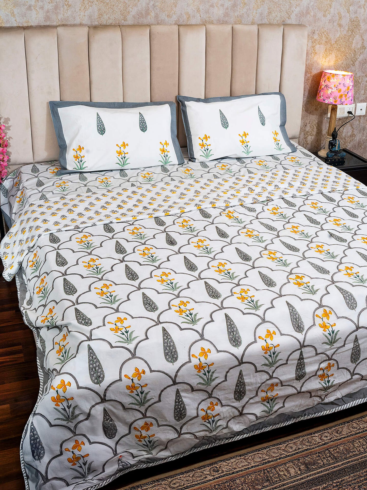 Meera Bagh Collection - Hand Block Printed Muslin Dohar – Single (60 x 90 inch)