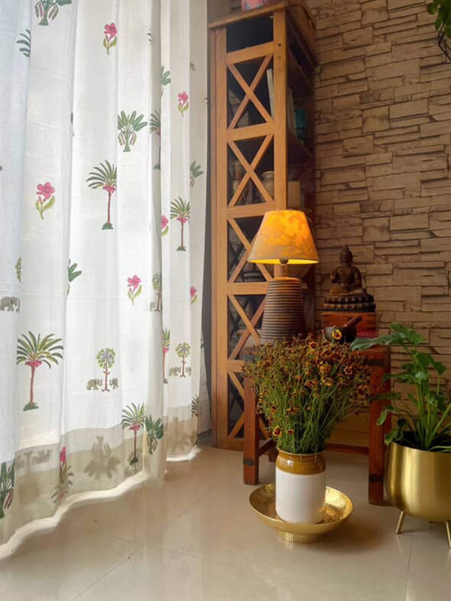 Shikar Bagh Collection Block Print Curtain