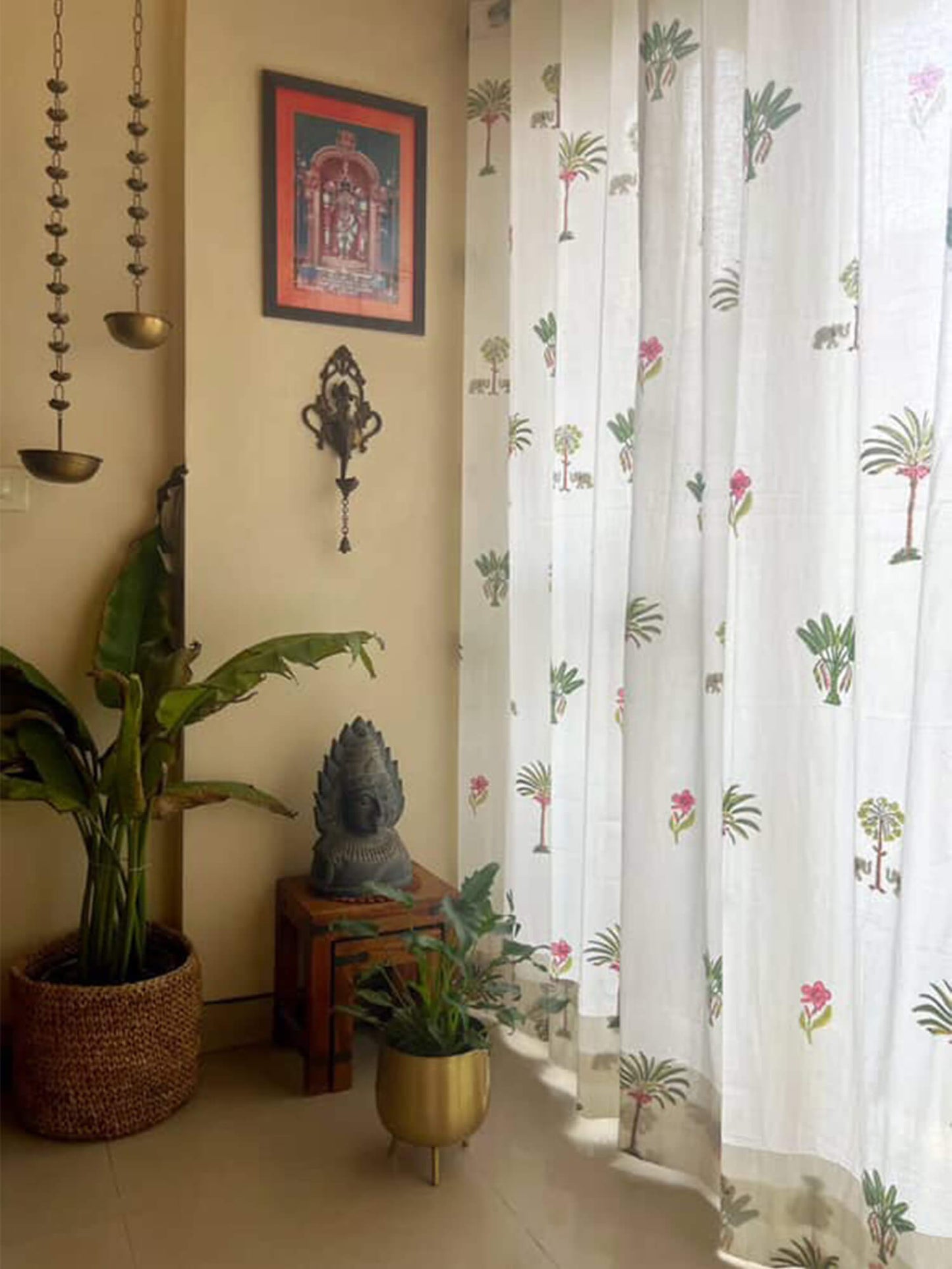 Shikar Bagh Collection Block Print Curtain