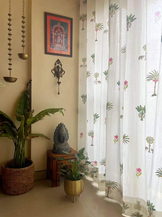 Shikar Bagh Collection Block Print Curtain