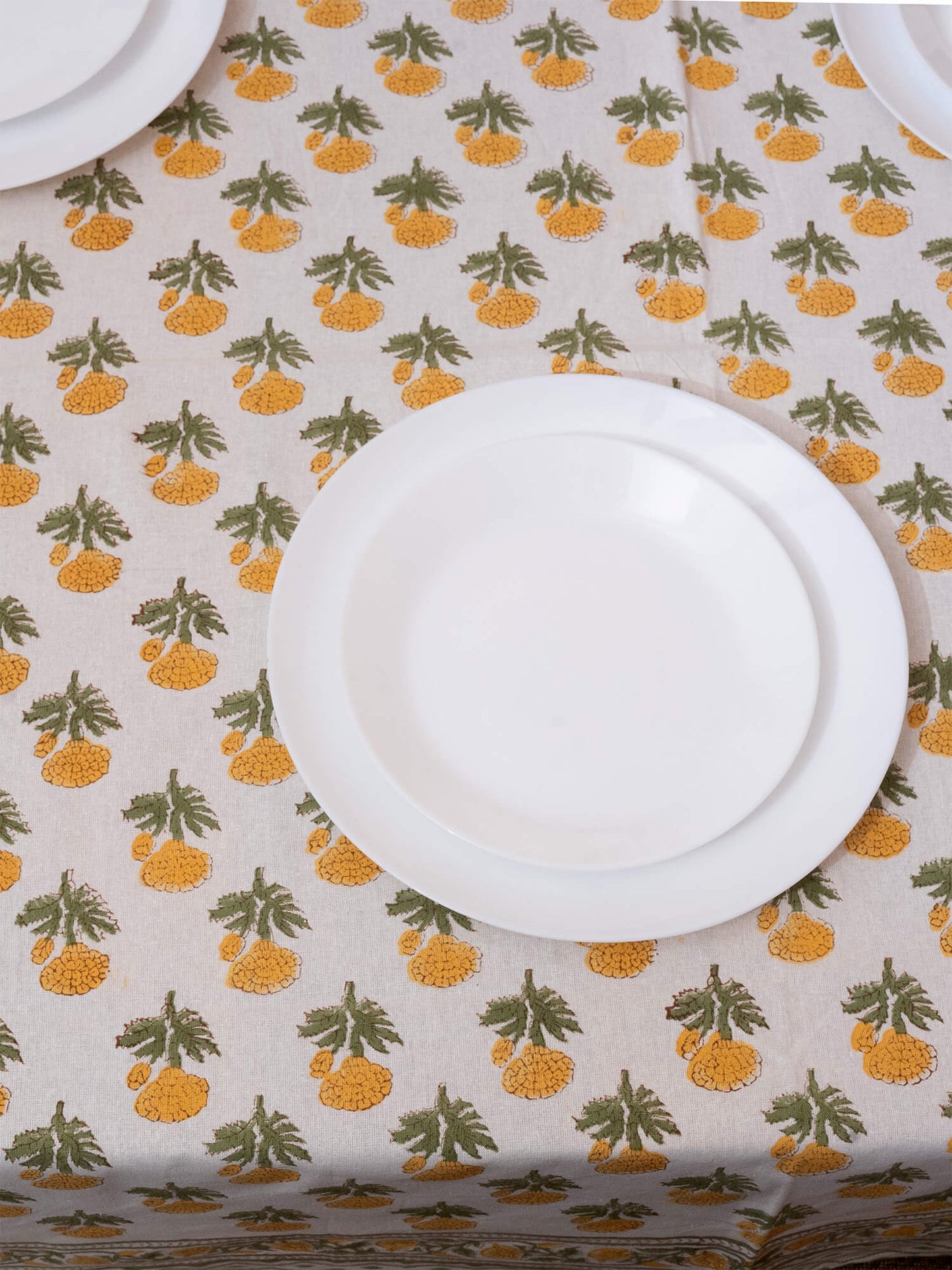 Swarn Bagh Collection -Hand Block Printed Canvas Table Cover – 60x90 inches
