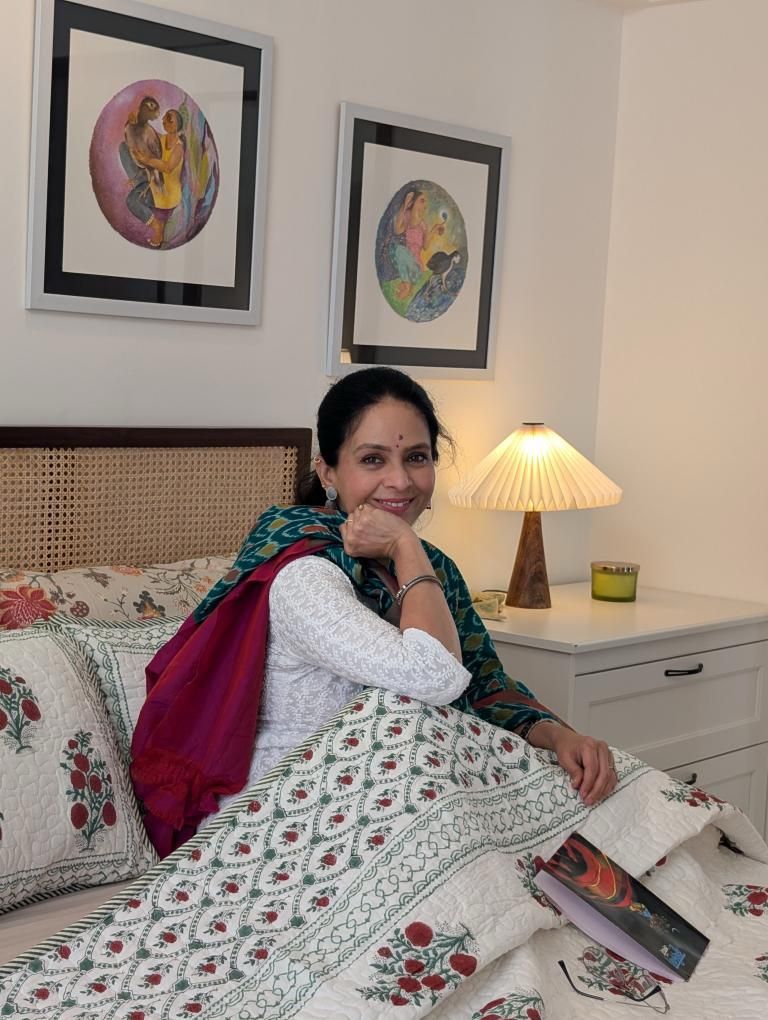Anar Bagh Collection - Handcrafted Quilted Cotton Bedcover with Two Pillow Covers