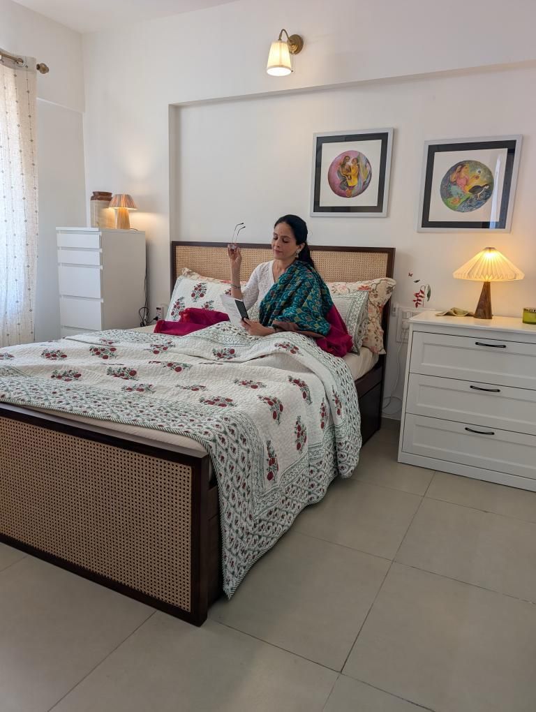 Anar Bagh Collection - Handcrafted Quilted Cotton Bedcover with Two Pillow Covers