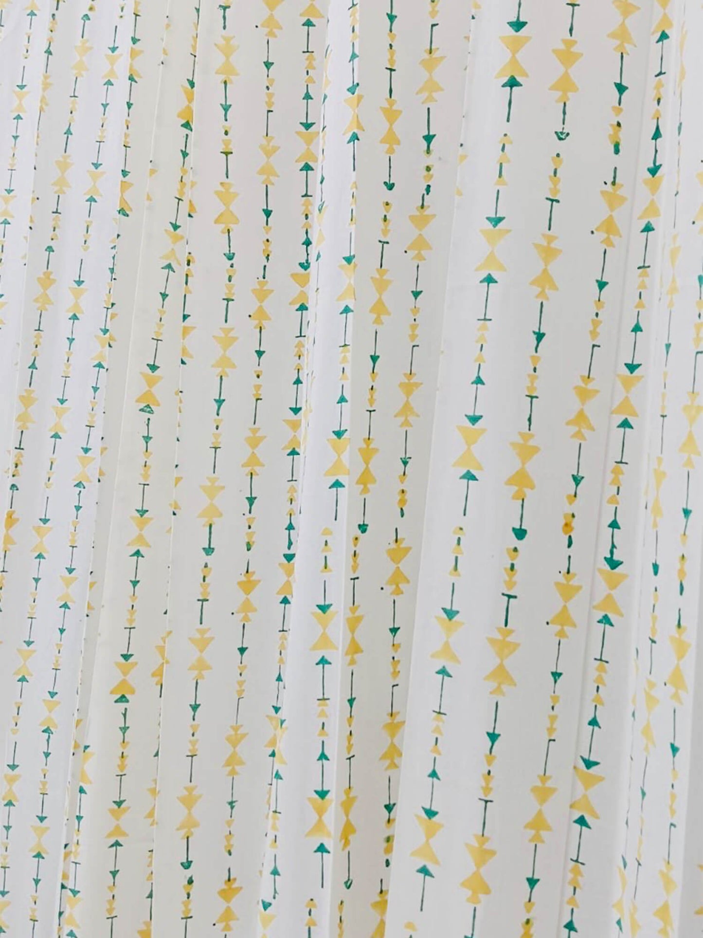 Block Print Yellow Curtain