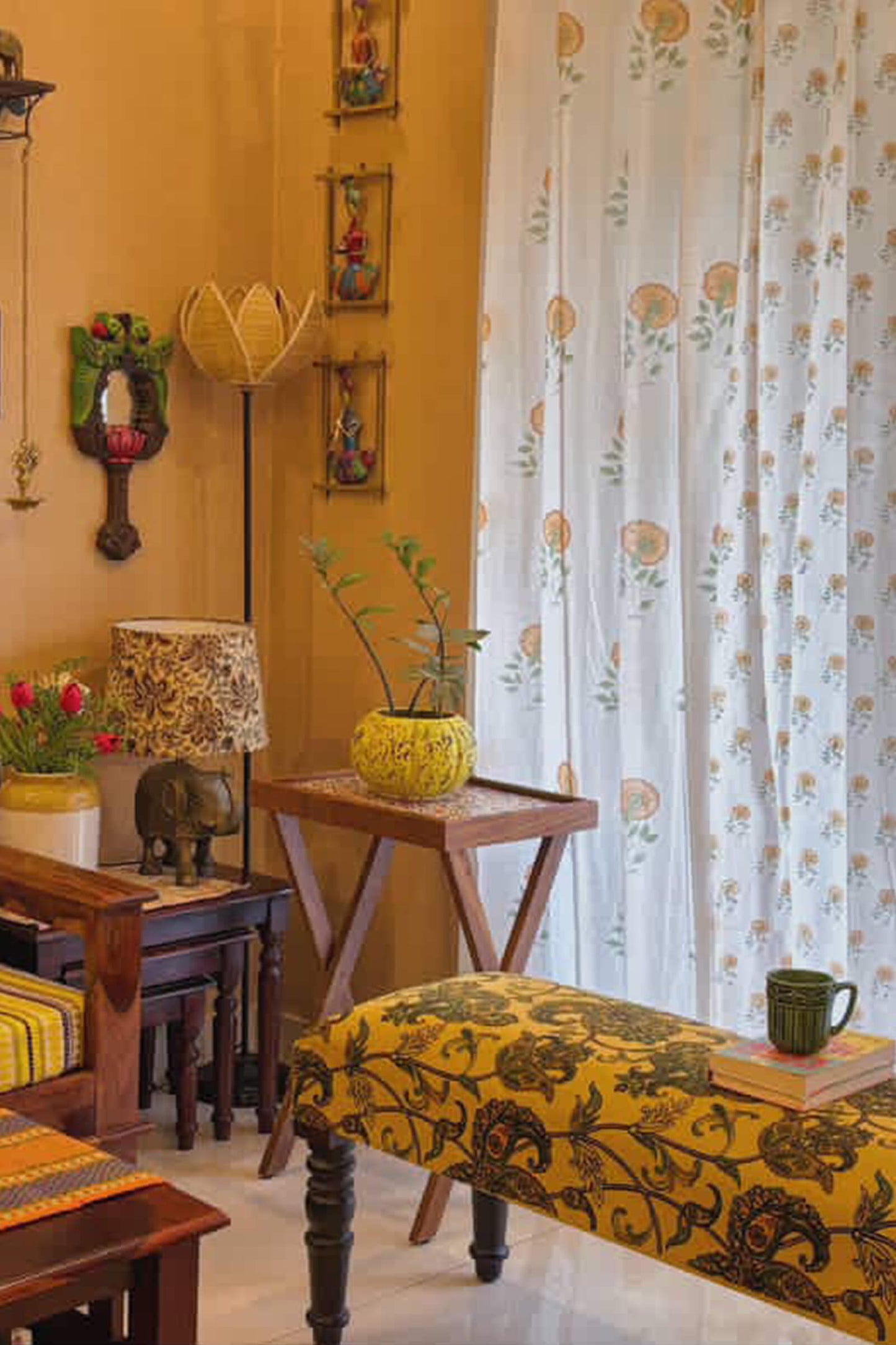 Champa Bagh Collection Block Print Curtain