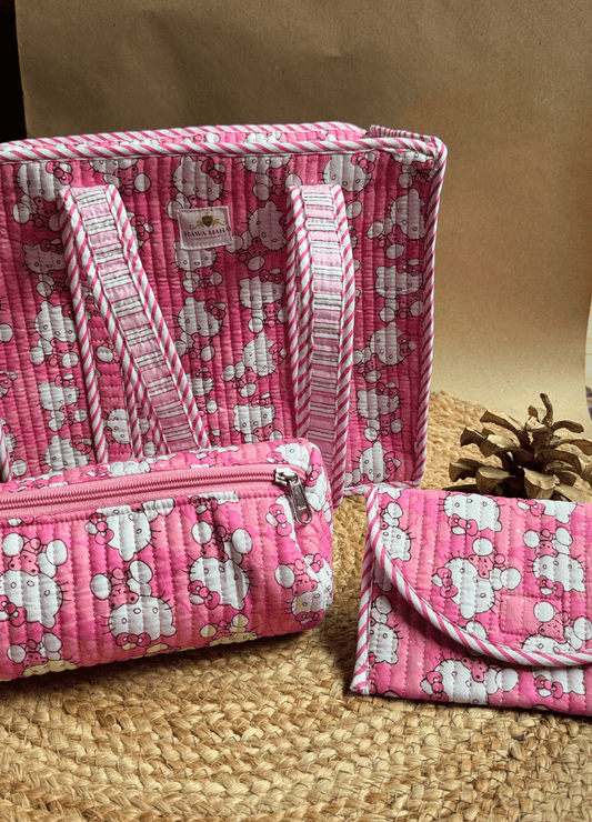 Set of 3 Kids Combo- Mini Tote, Pouch, Purse