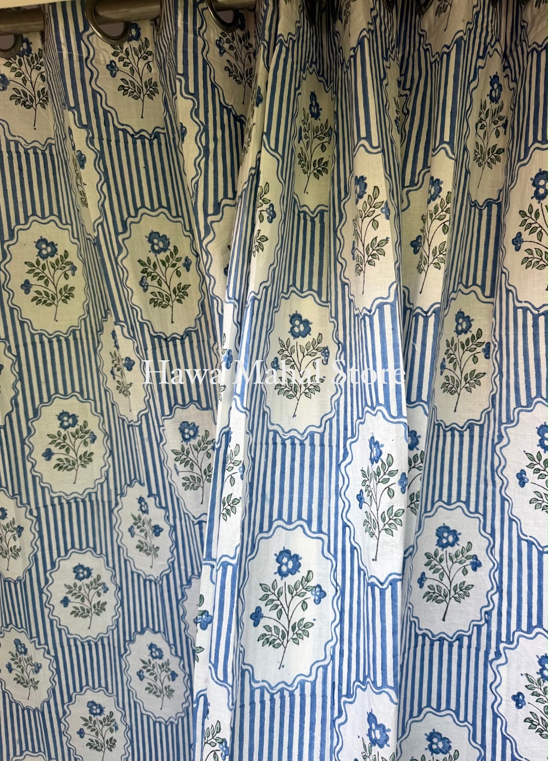 Shalini - Block Print Curtains (Price for 1 Pc)