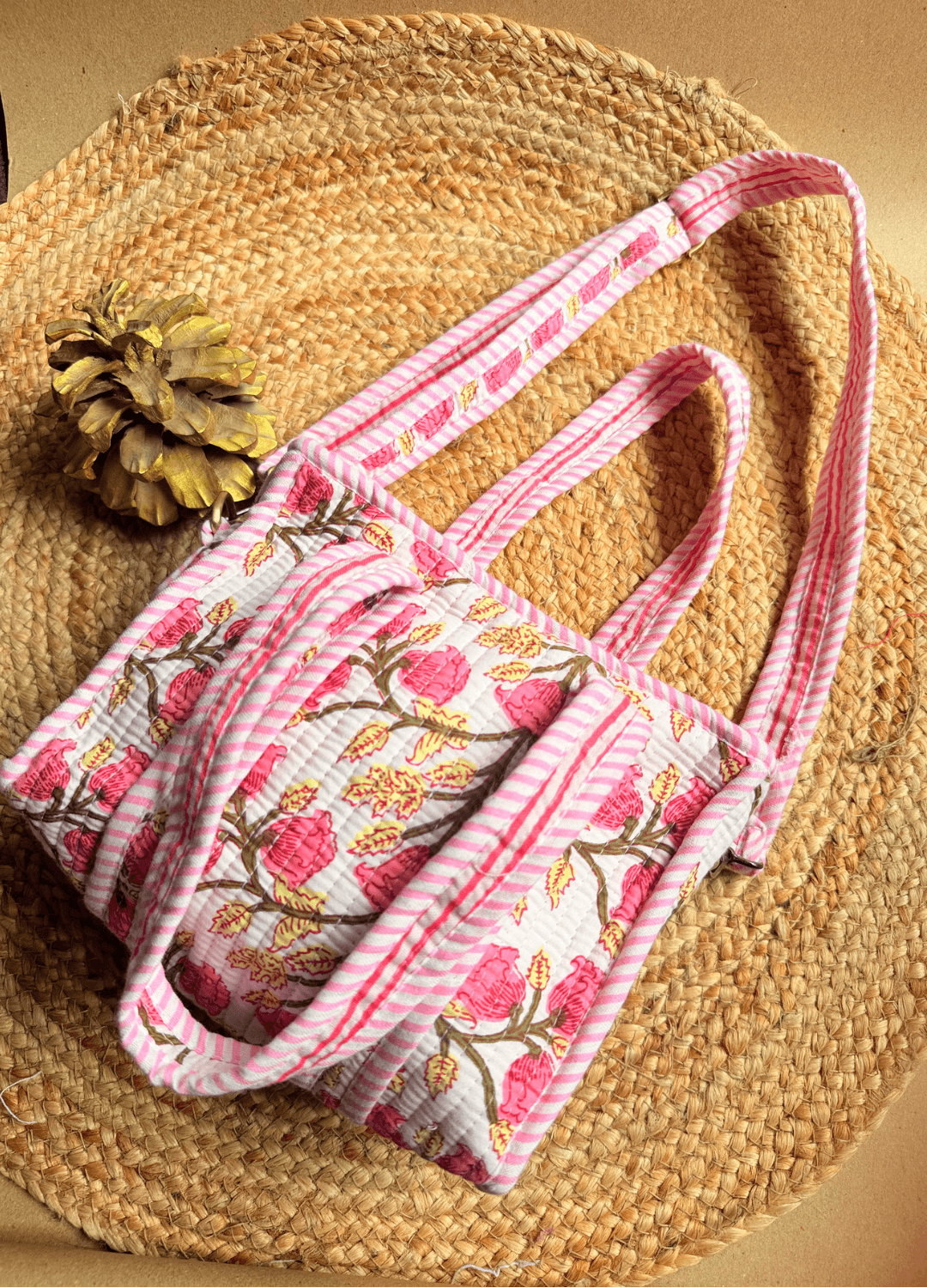 Mini Tote Bag with Sling (9inch) Pink