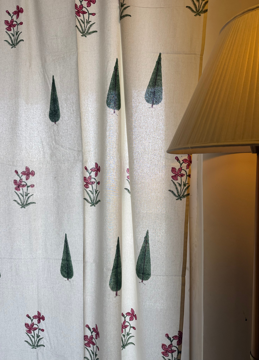 Green Cypress -Thick canvas Curtain