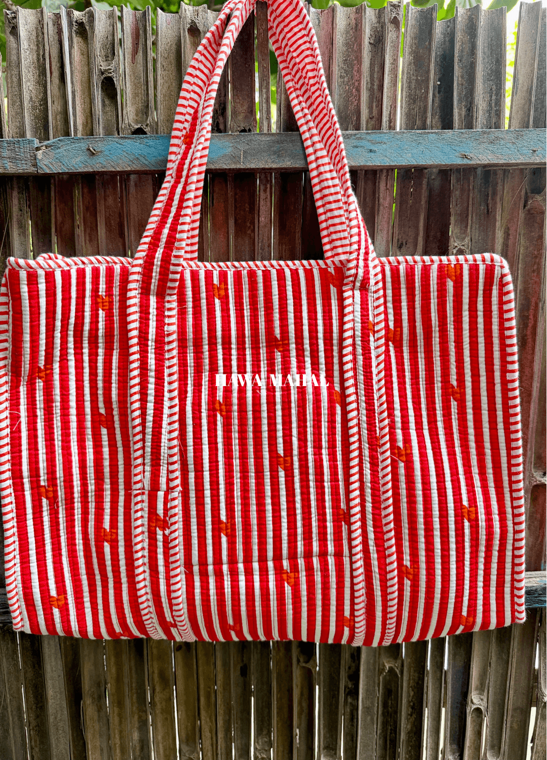 Heart Quilted Cotton Tote Bag & Pouches (Set of 3) Combo