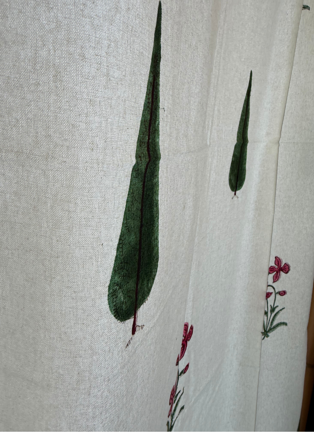 Green Cypress -Thick canvas Curtain