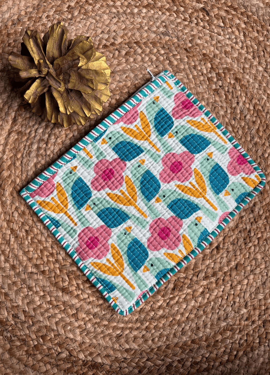 Handblock Flat Pouch