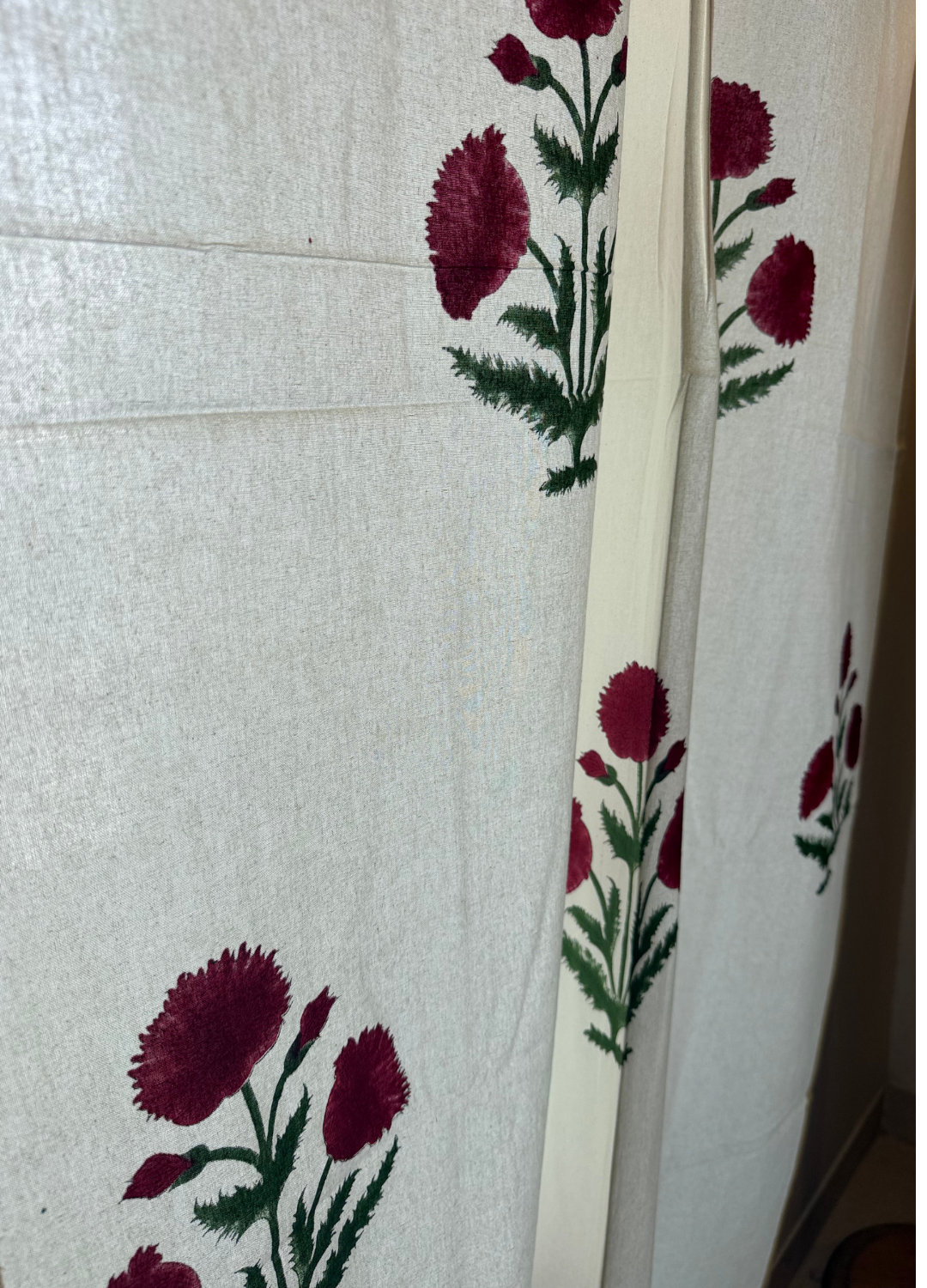 Red Butta -Thick canvas Curtain