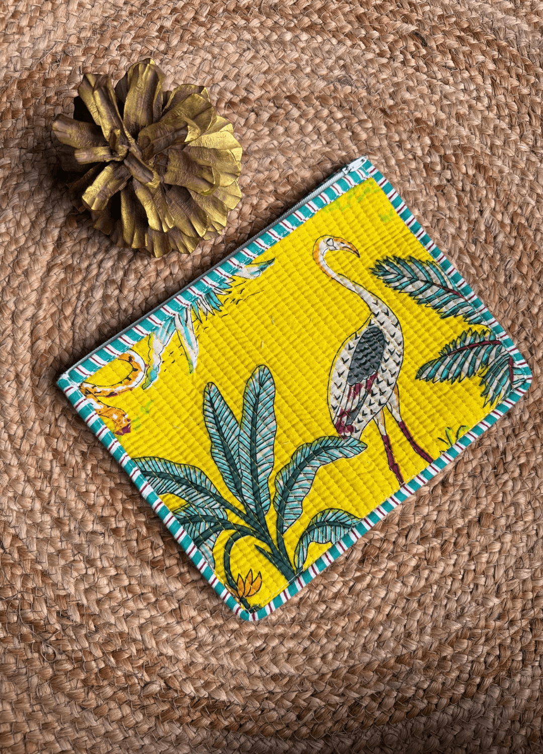 Handblock Flat Pouch
