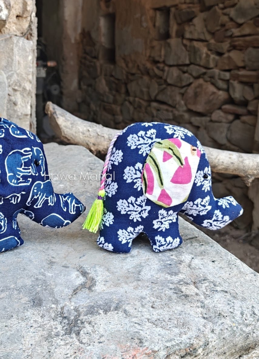 BLOCK PRINTED FABRIC TOYS - ELEPHANT