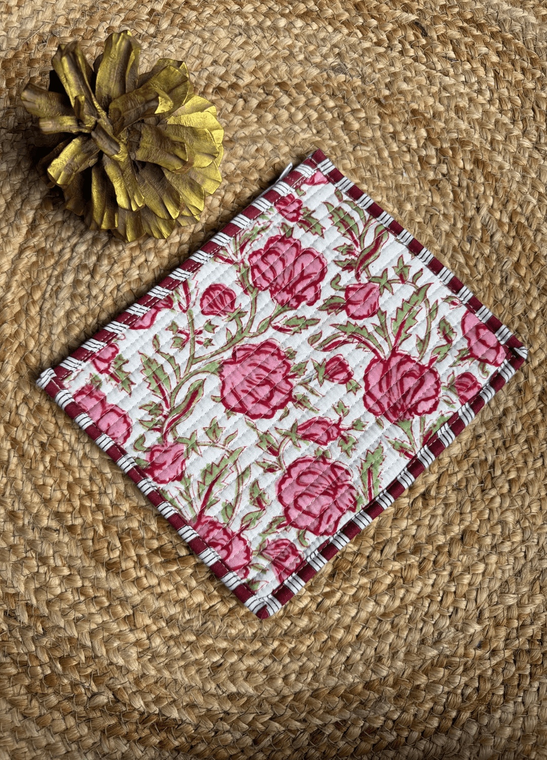 Handblock Flat Pouch