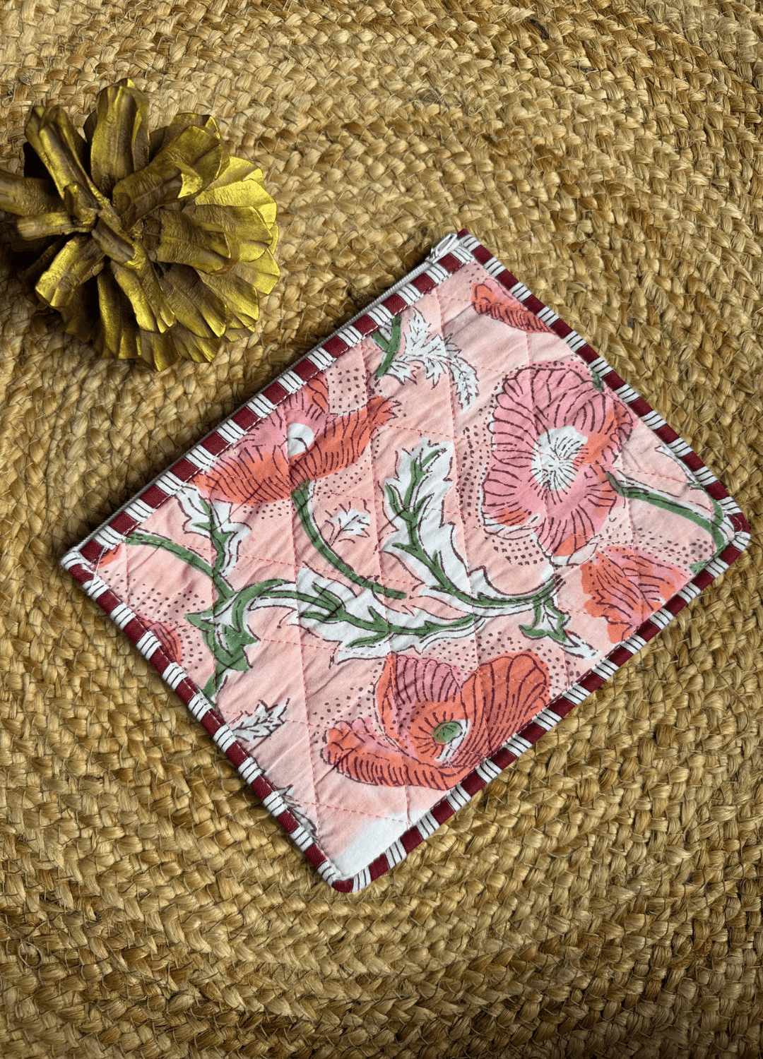 Handblock Flat Pouch