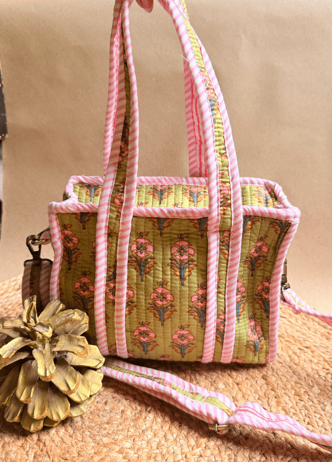 Mini Tote Bag with Sling (9inch) Green
