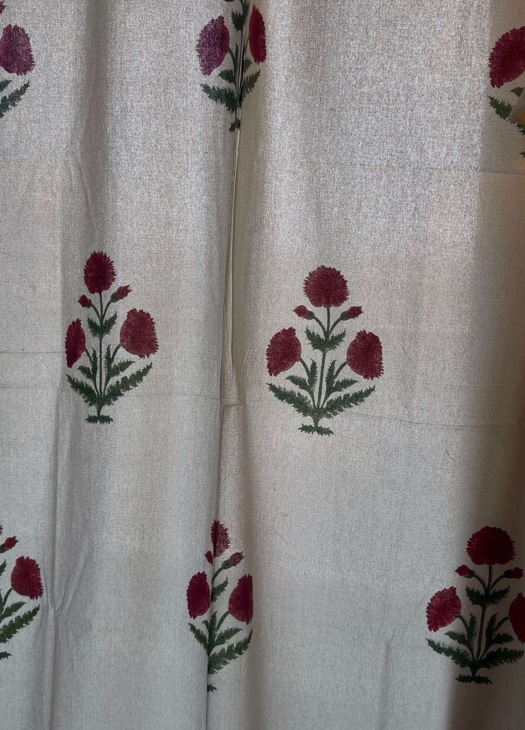 Red Butta -Thick canvas Curtain