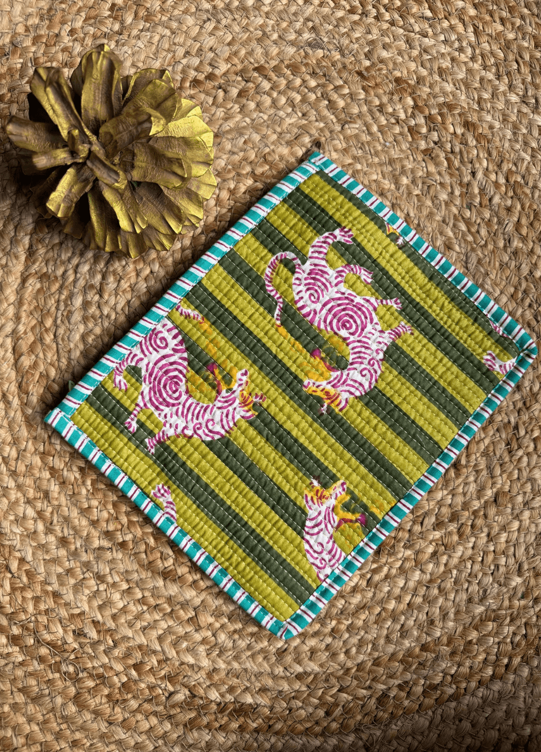 Handblock Flat Pouch