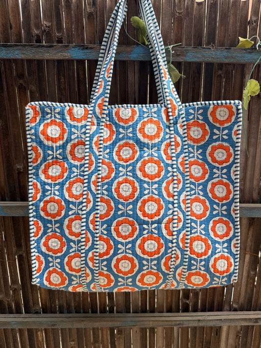 Hand Block Printed Big Tote Bag
