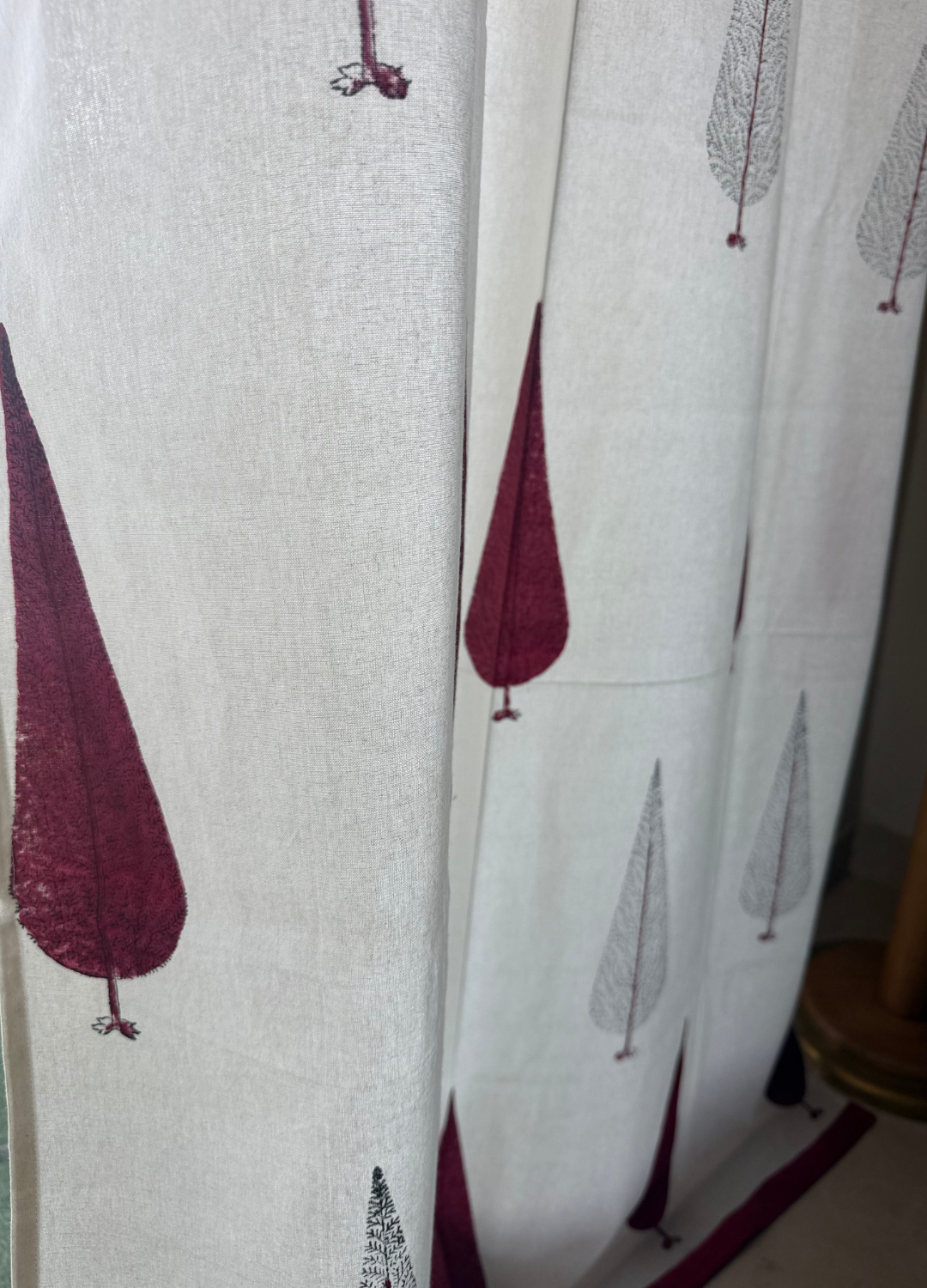 Red Cypress -Thick canvas Curtain