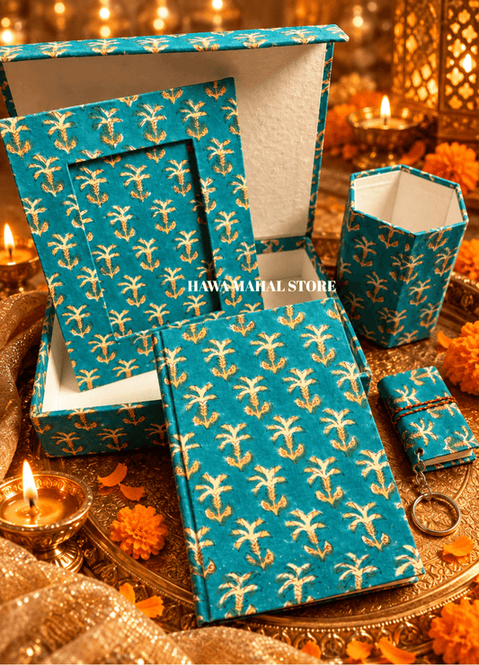 WORK DESK GIFT BOX- TEAL (5 PC SET)