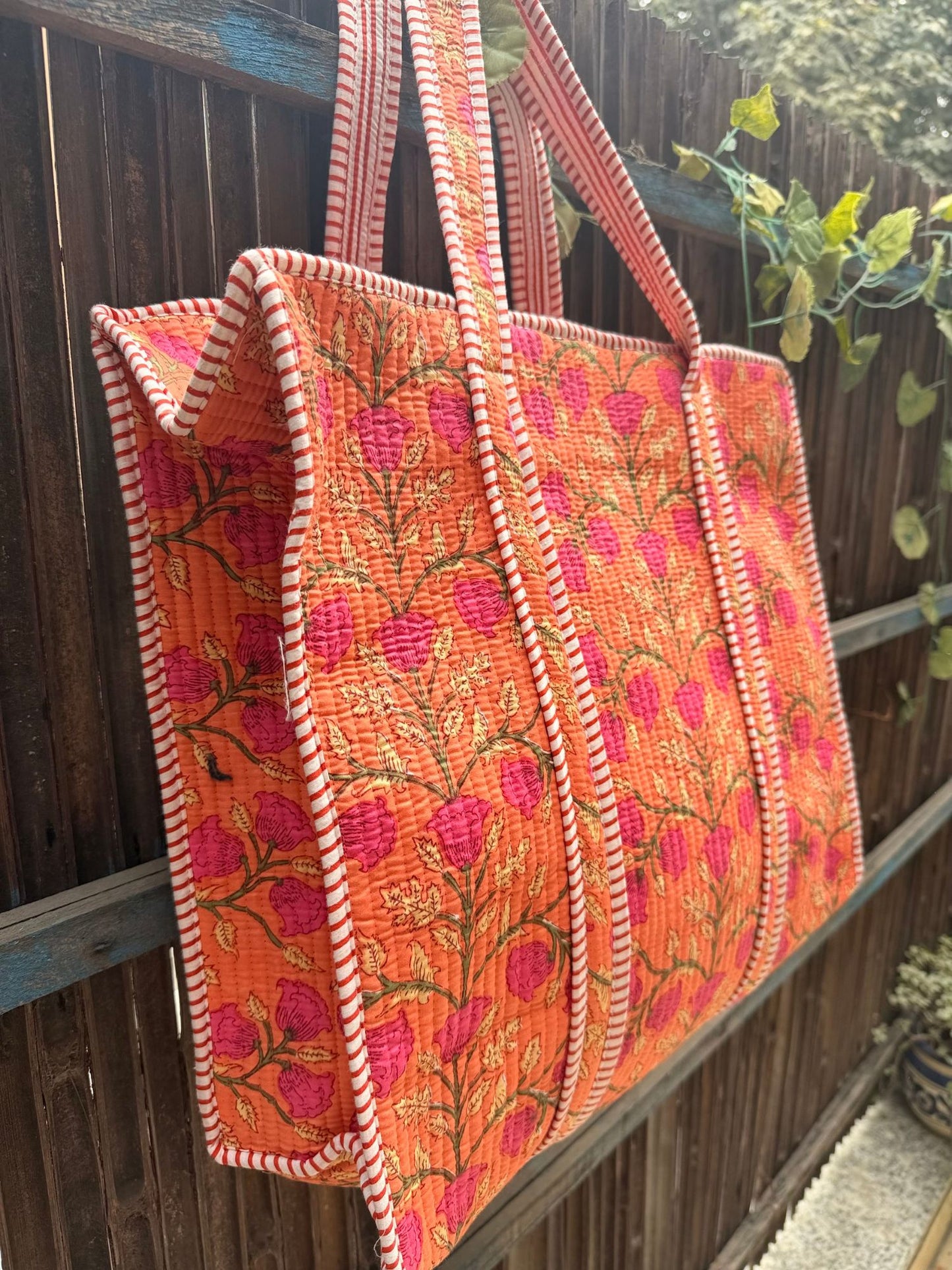 Hand Block Printed Big Tote Bag