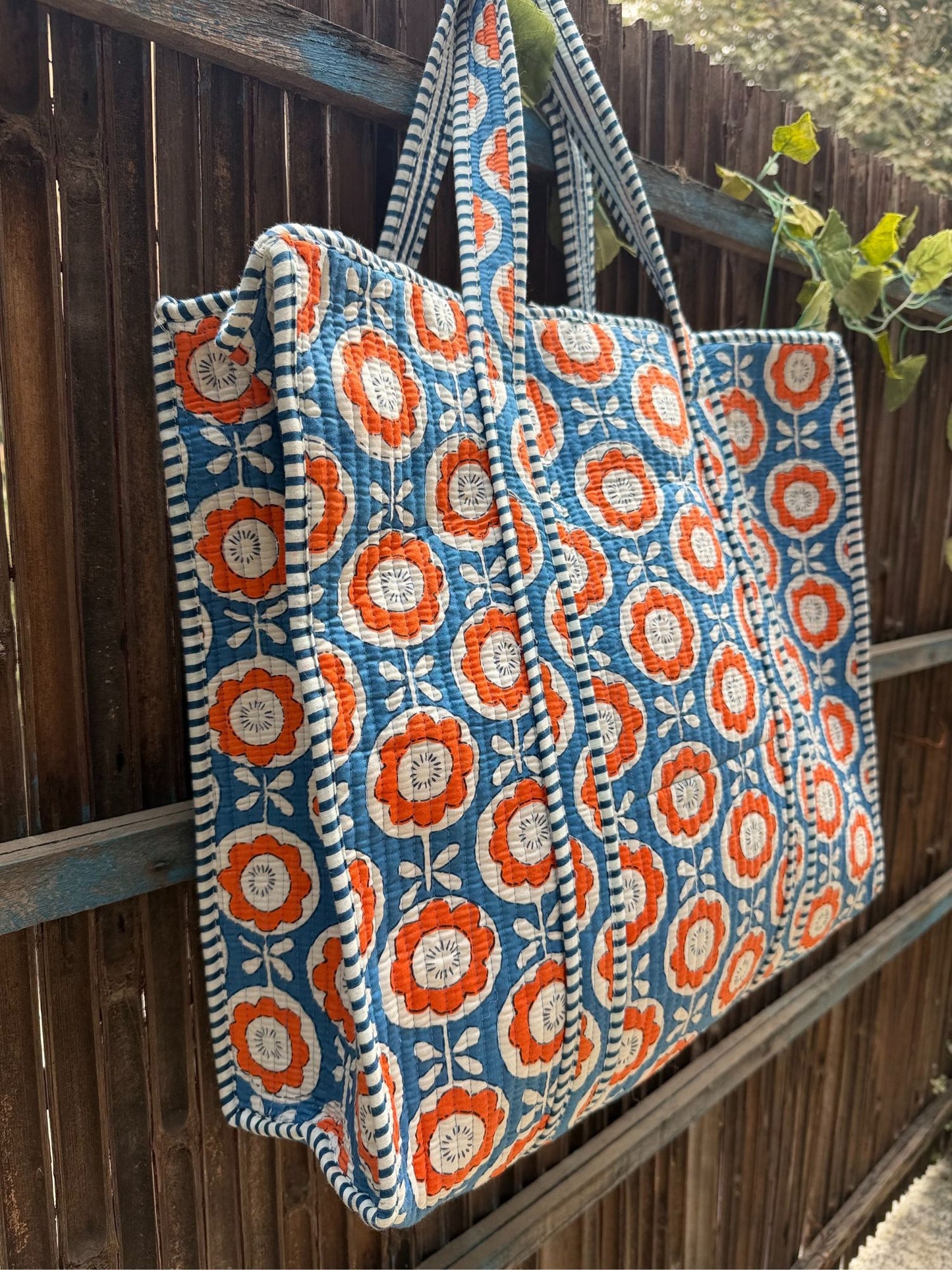 Hand Block Printed Big Tote Bag
