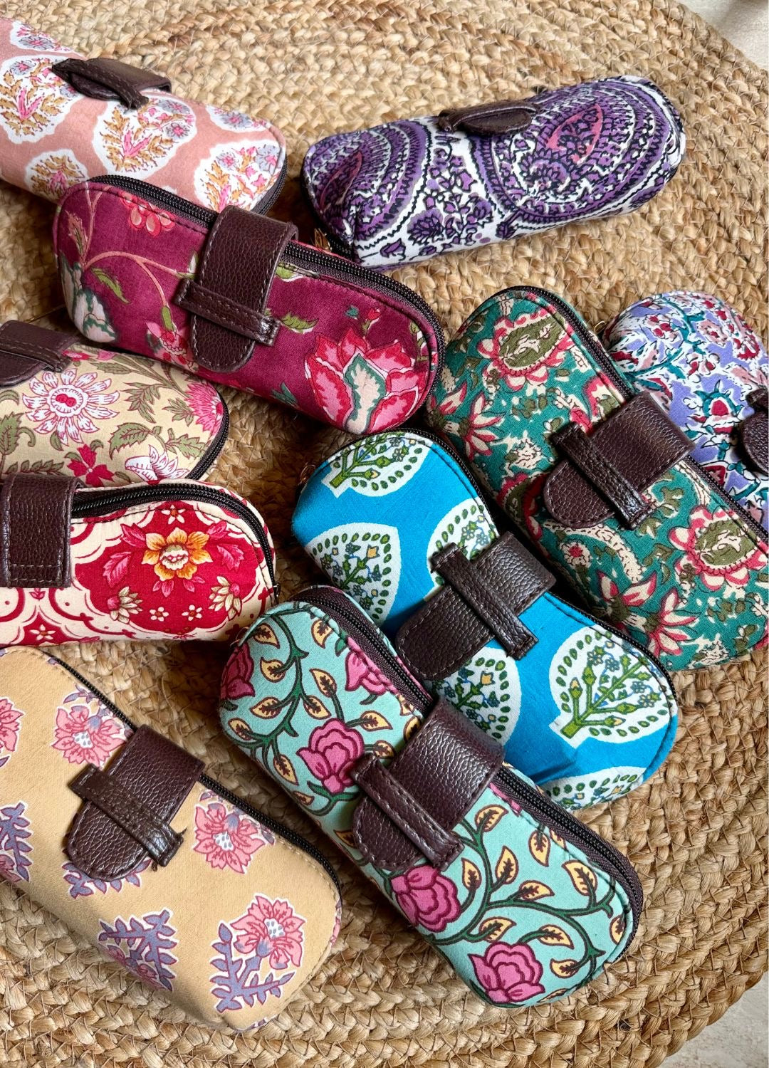 BLOCK PRINTED SUNGLASSES COVER