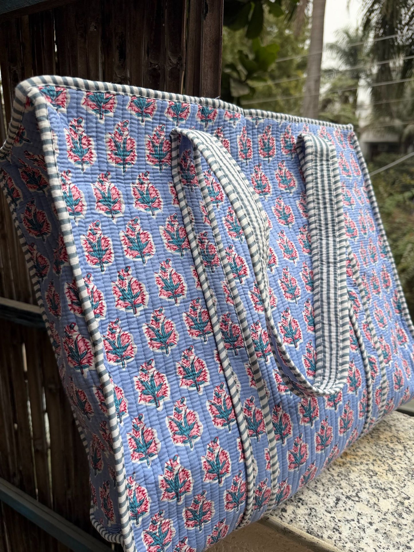 Hand Block Printed Big Tote Bag