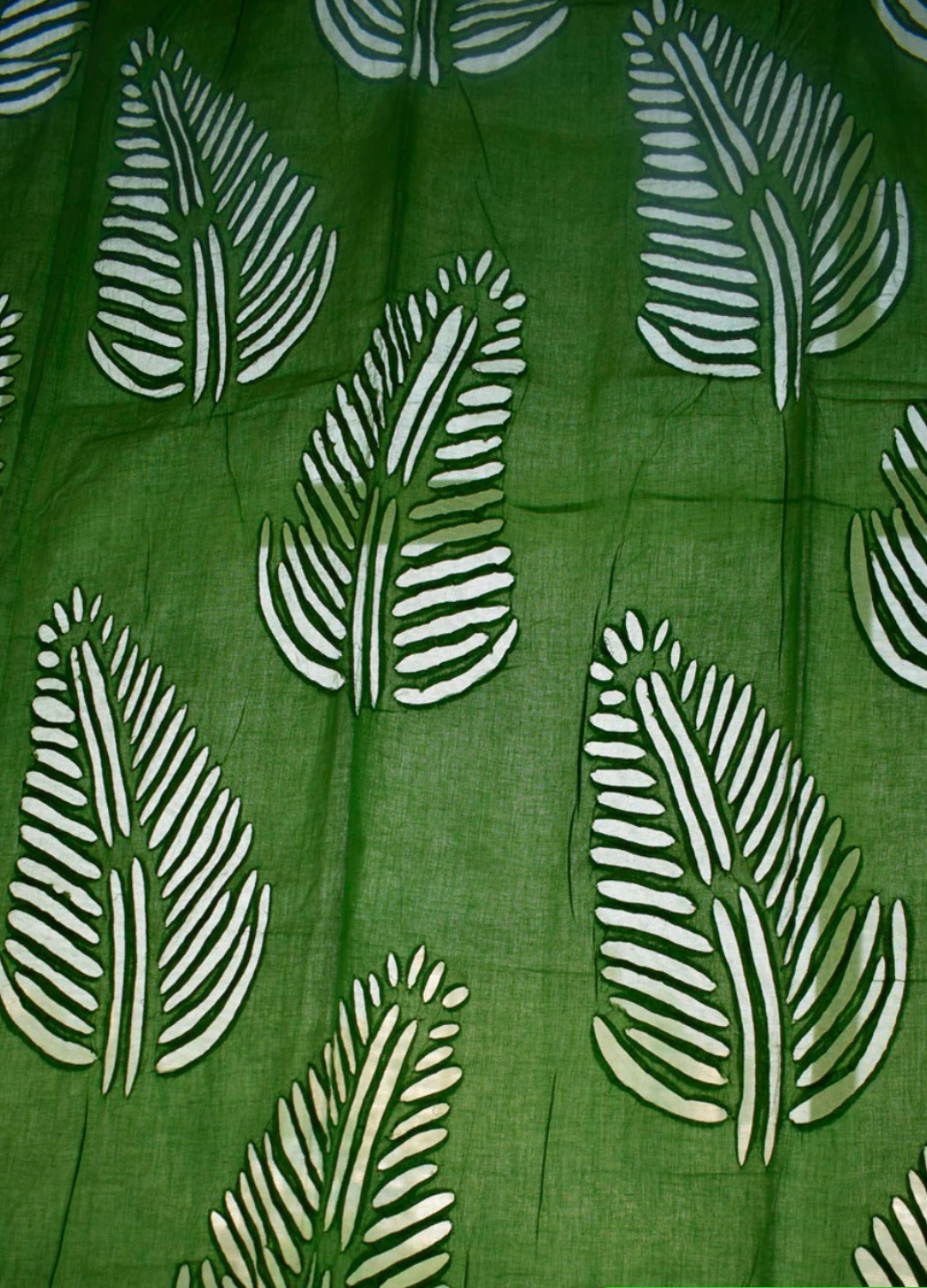 Applique Curtains - Green Leaves(Price for 1 Pc)