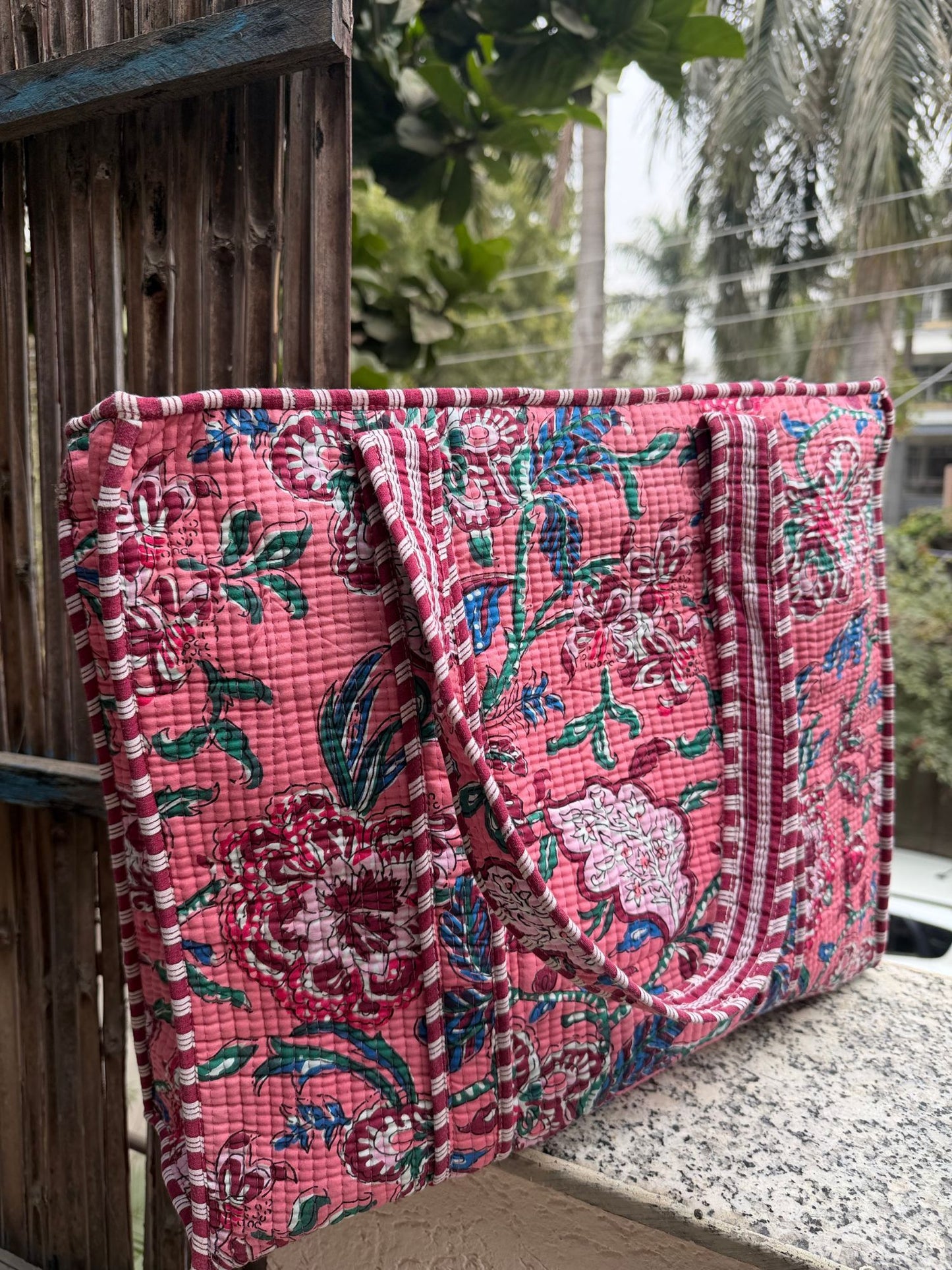 Hand Block Printed Big Tote Bag