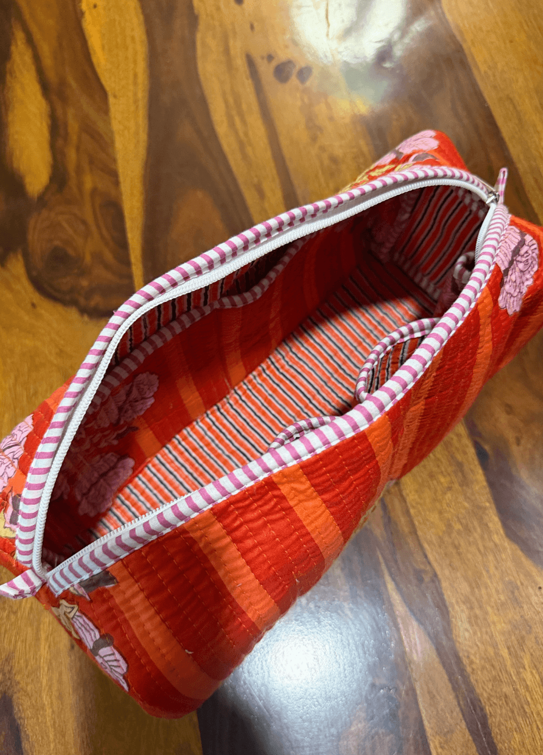 Blockprint Dyson Airwrap Organizer Bag - Orange