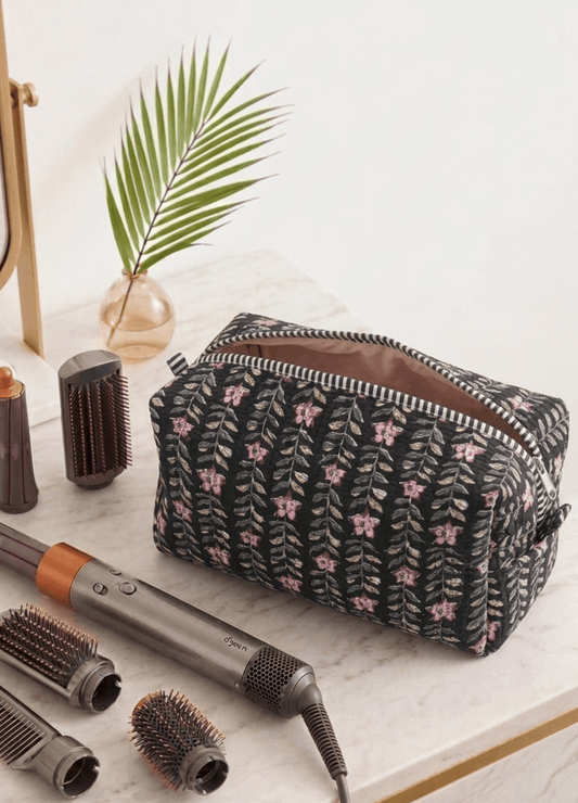 Blockprint Dyson Airwrap Organizer Bag - Black
