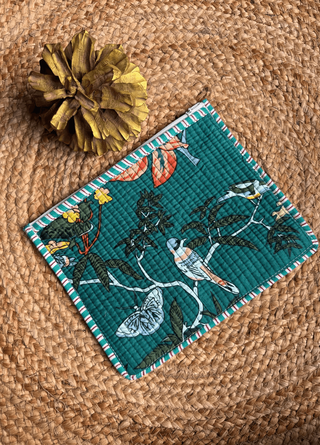 Handblock Flat Pouch