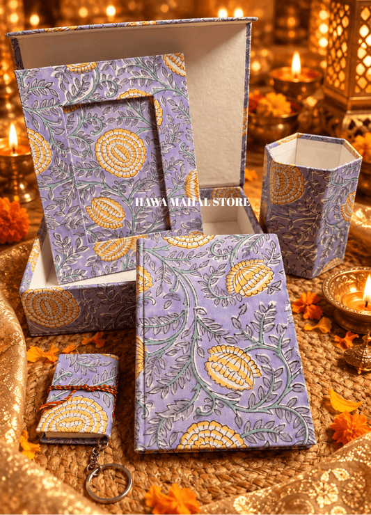 WORK DESK GIFT BOX- LILAC ( 5 PC SET)