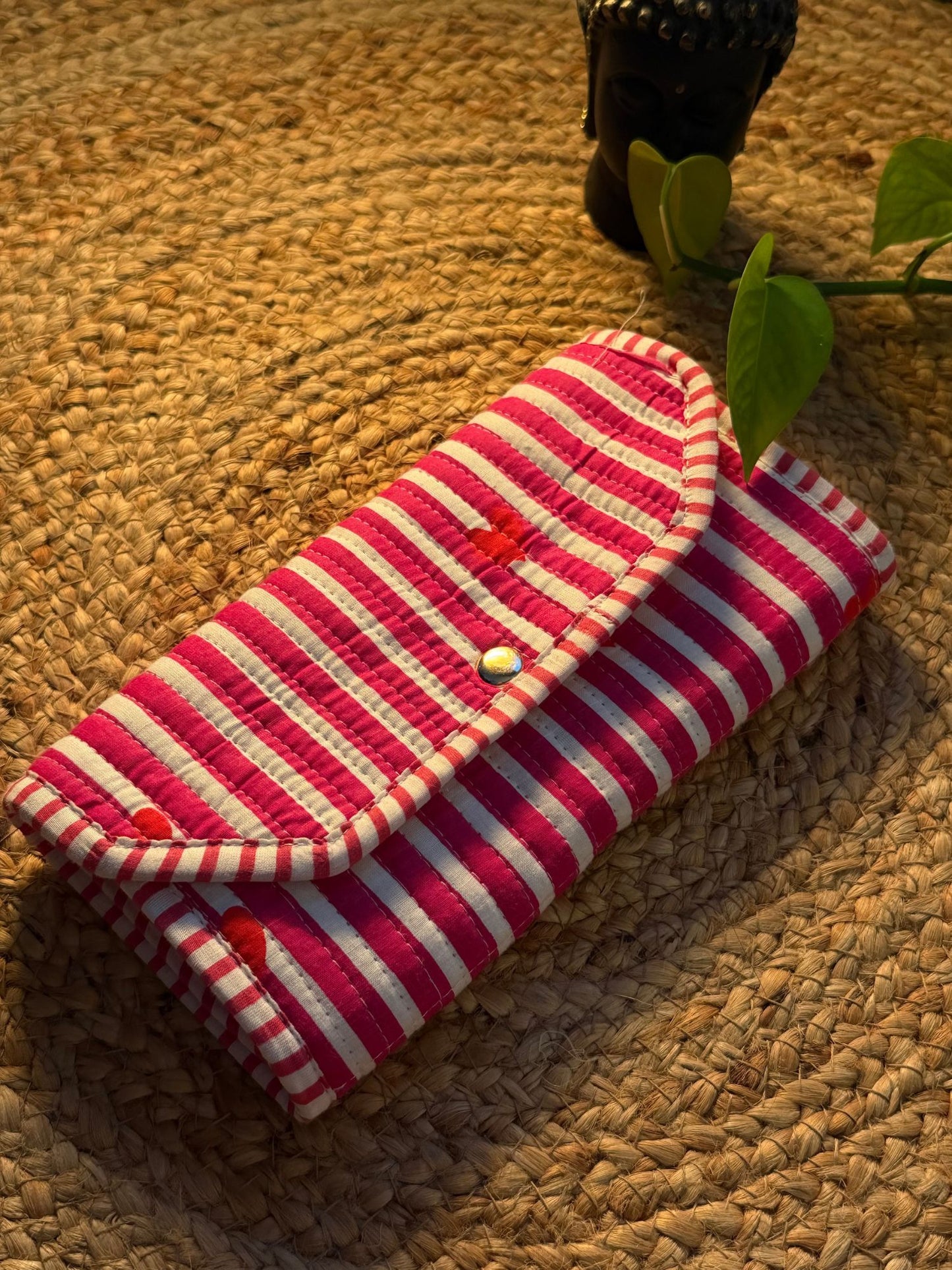 Jewellery Roll Up Pouch - Pink