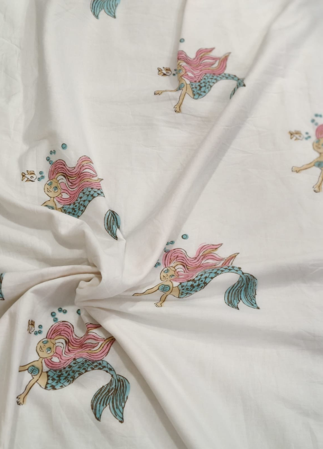 Organic Mulmul Kids Cotton Single Dohar – Mermaid