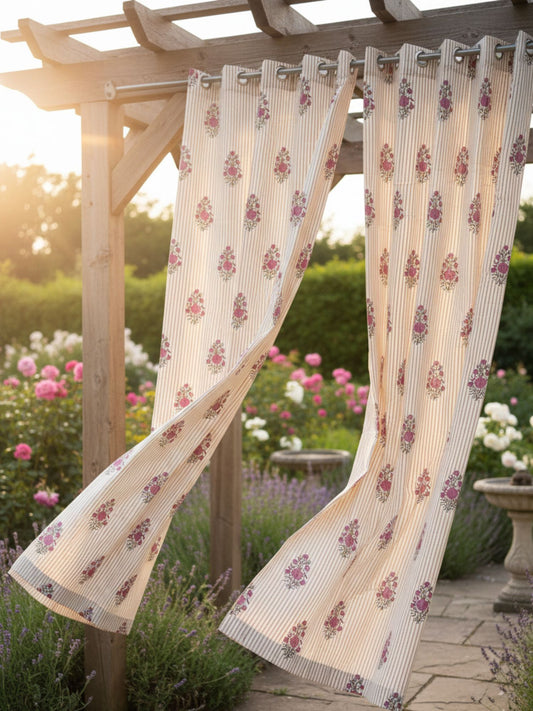 Gulnaar Collection Block Print Curtains