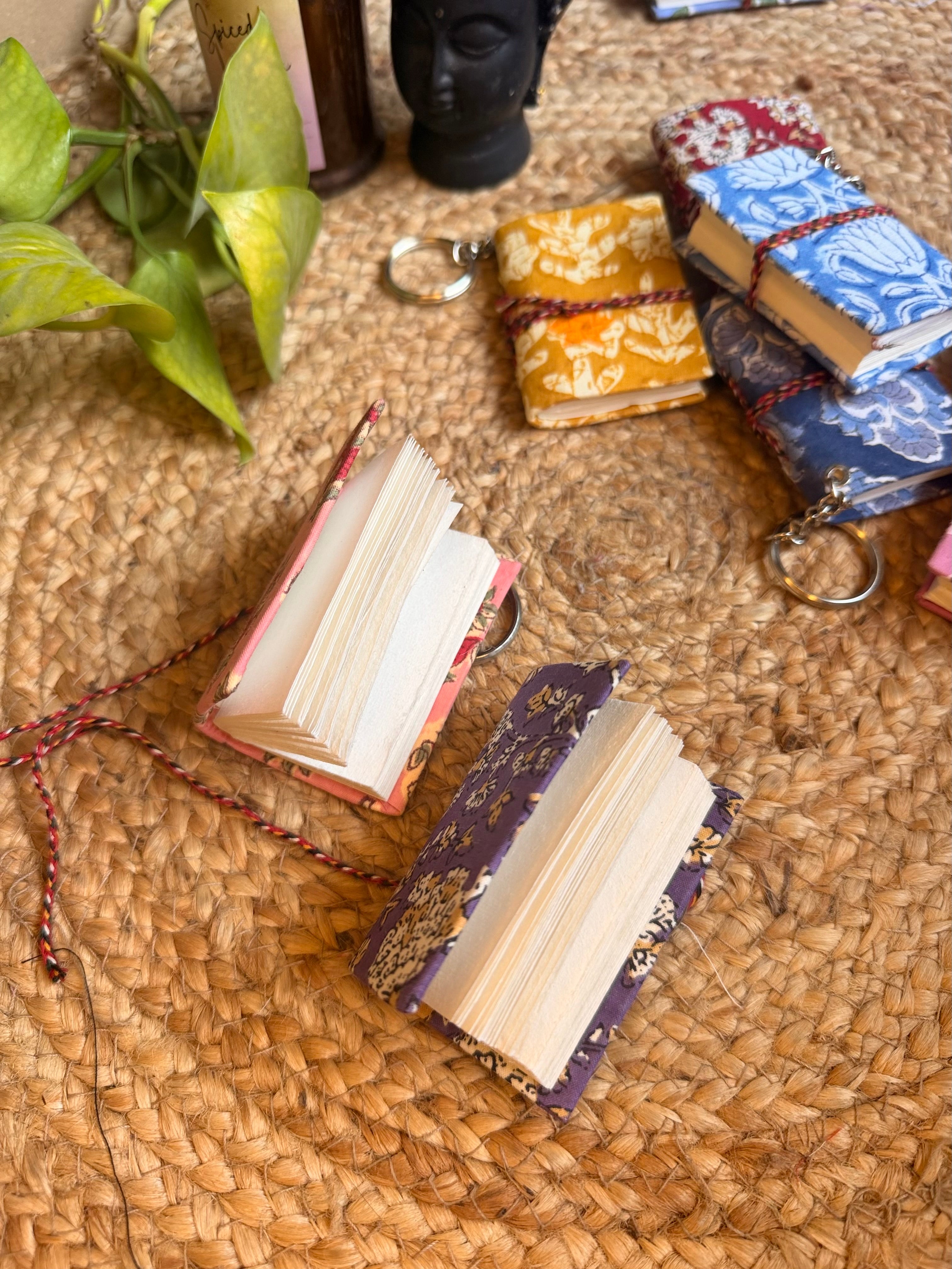 BLOCK PRINTED KEYCHAIN DIARIES - SET OF 2